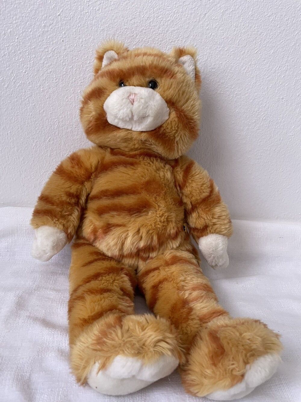 Build A Bear Vintage Orange Tabby Cat Plush Stuffed Animal Stripe Kitty Ginger